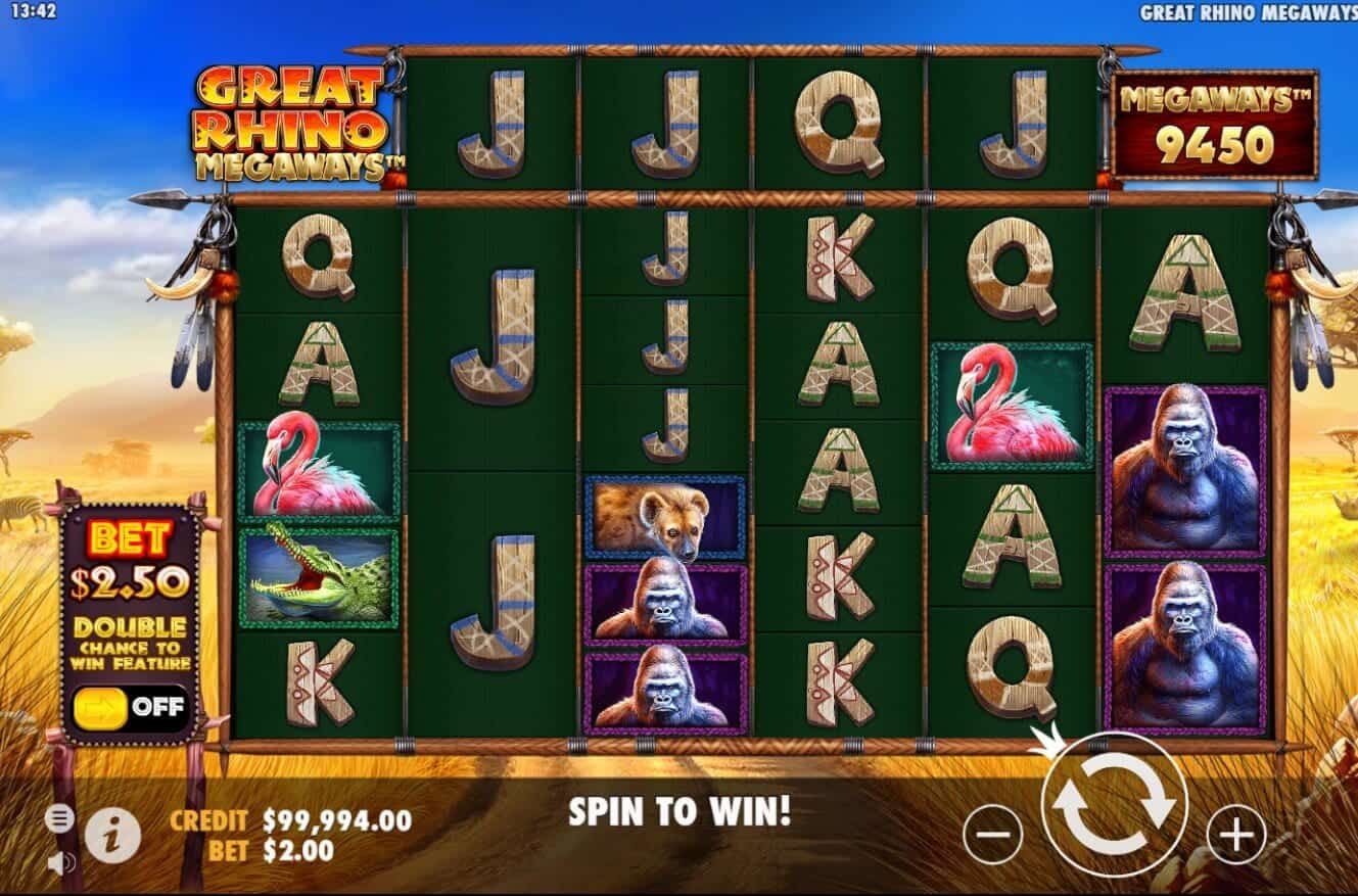 Aksi Seru Sabana Penuh Keberuntungan Great Rhino Megaways