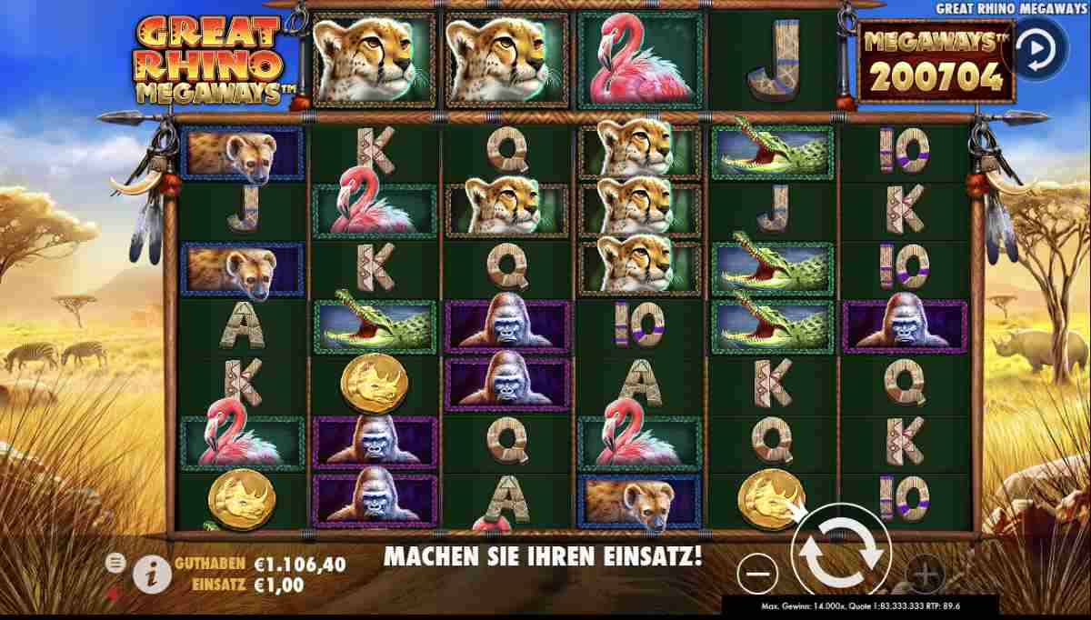 Kekuatan Alam Afrika yang Mempesona Great Rhino Megaways